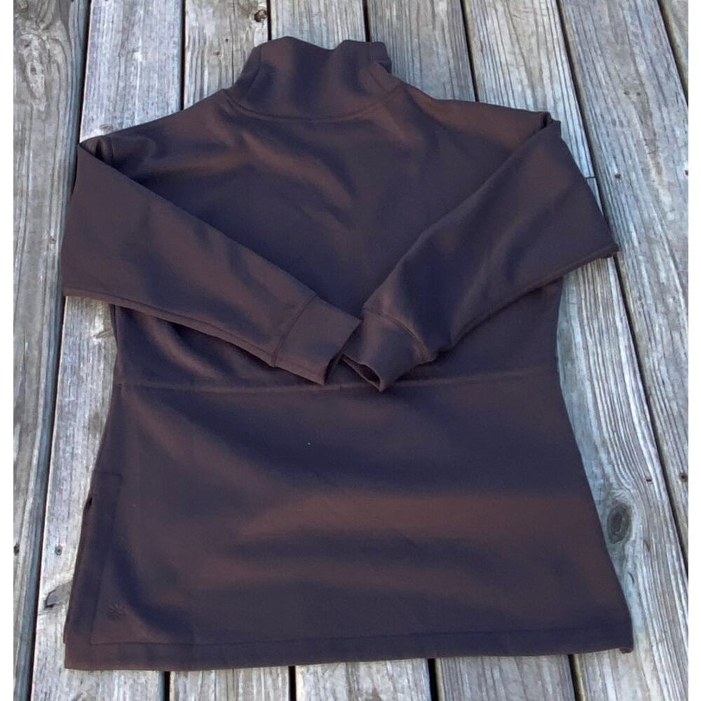 Athleta Funnel Neck Allure Cinch Waist Sweatshirt - Gray - Size L